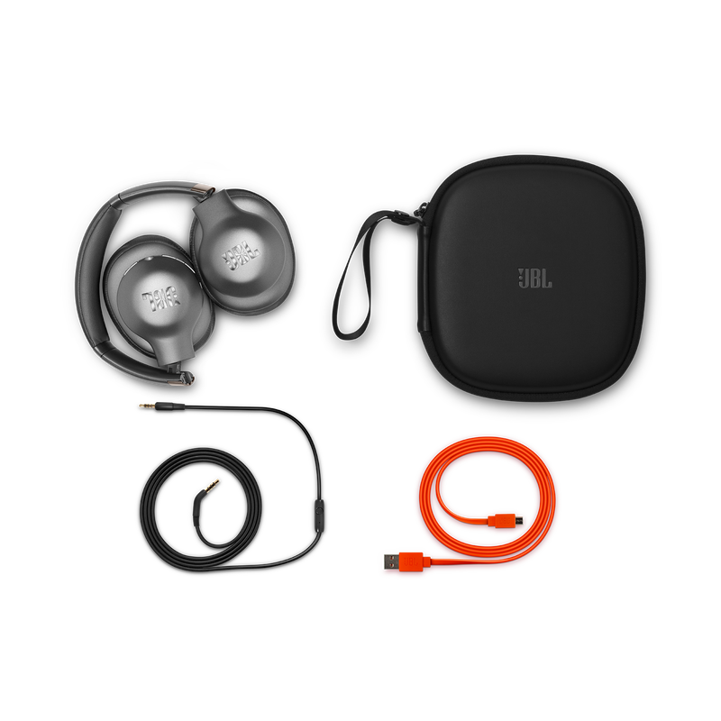 JBL EVEREST™ ELITE 750NC - Gun Metal - Wireless Over-Ear Adaptive Noise Cancelling headphones - Detailshot 4 image number null